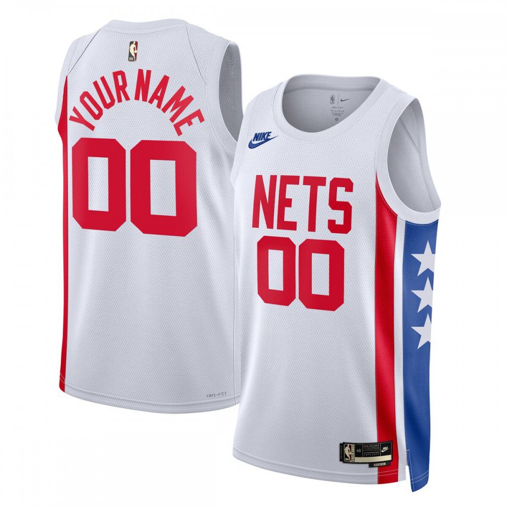 Brooklyn Nets Unisex 2022/23 Custom Swingman Jersey - Classic Edition - White-Pro Kit Vault | Brand New 26/27 Sports Jerseys